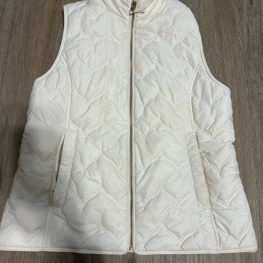 Vineyard Vines Off-White Quilted Vest